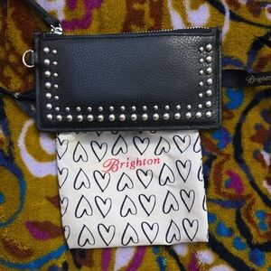 Brighton Black Leather Studded Wallet